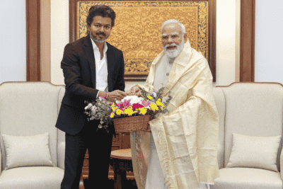Tamil Nadu CM C Joseph Vijay Meets PM Modi in Delhi, Raises Vande Mataram Row