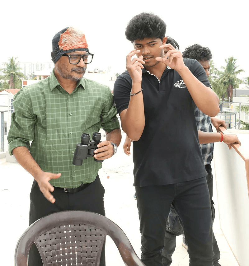 jason sanjay directing on the sets of sigma