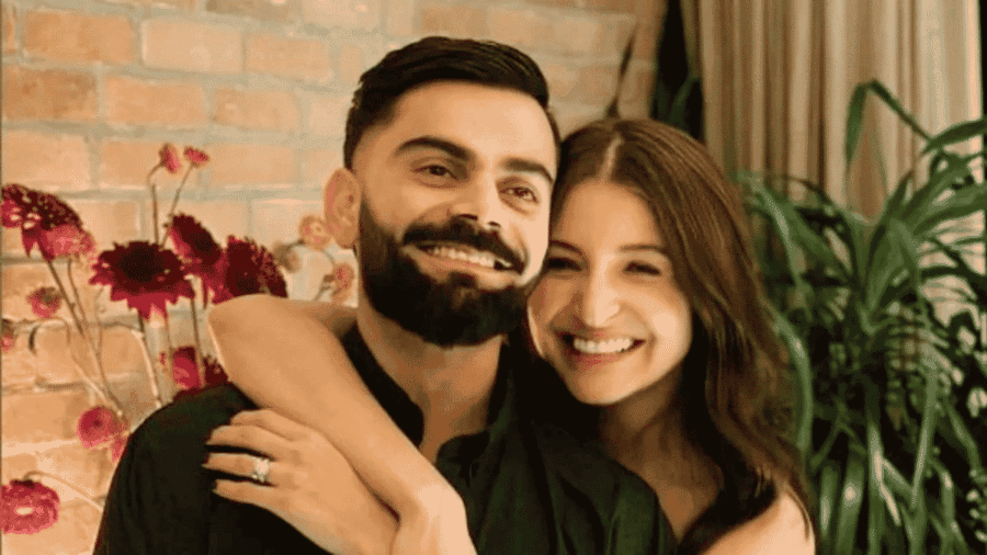 virat kohli and anushka sharma at a restaurant