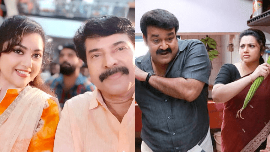 meena with mammootty, meena with mohanlal in drishyam