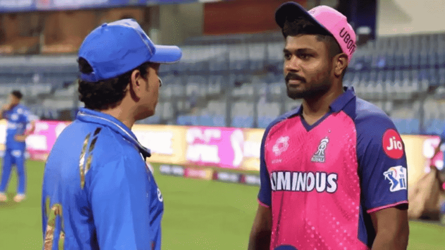 sachin tendulkar with sanju samson