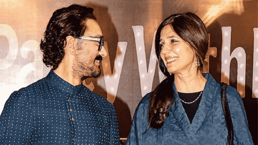 Aamir Khan and girlfriend Gauri Spratt photographed together at a public event