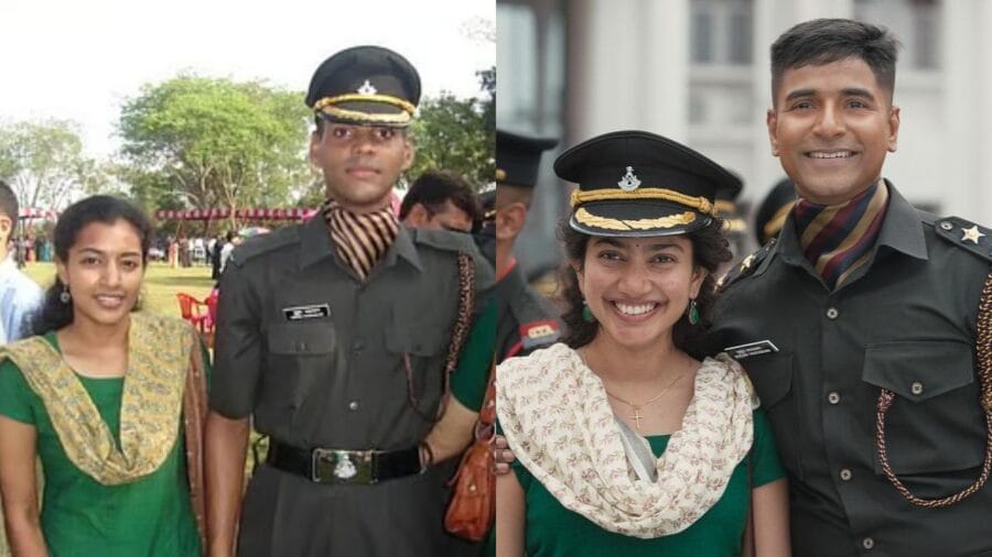 Major Mukund Varadarajan with wife, Sivakarthikeyan and Sai Pallavi in Amaran
