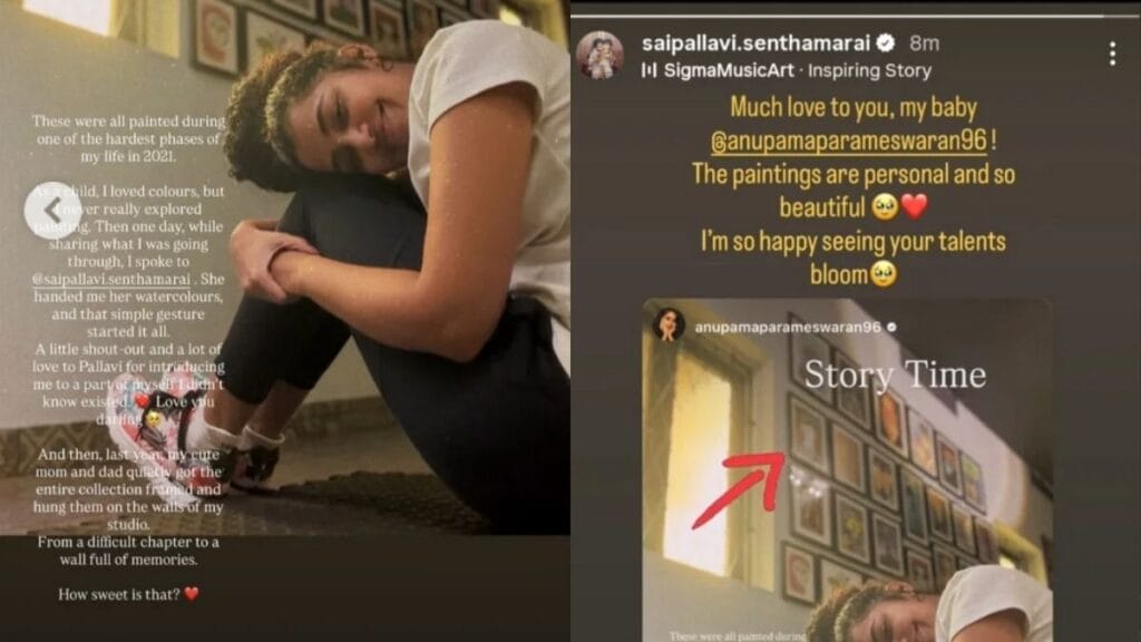 anupama parameswaran painting story, sai pallavi reply to anupama parameswaran painting story