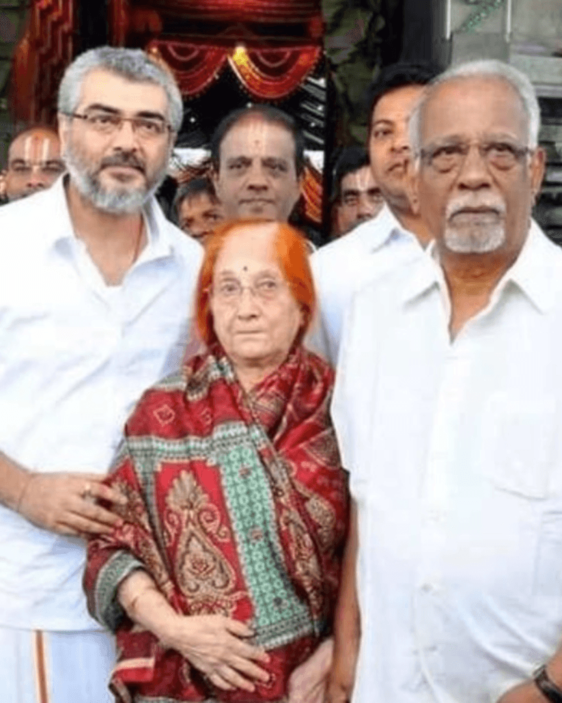 ajith kumar with father and mother