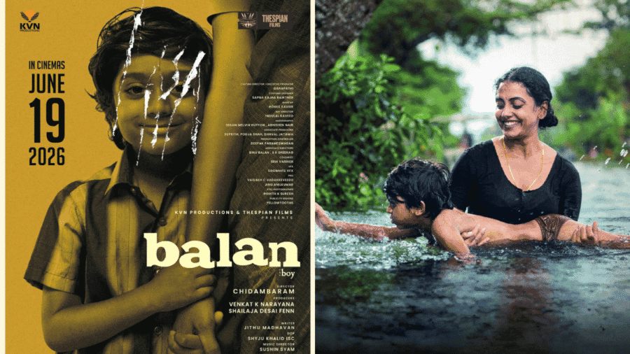 poster and still from balan the boy